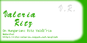 valeria ritz business card